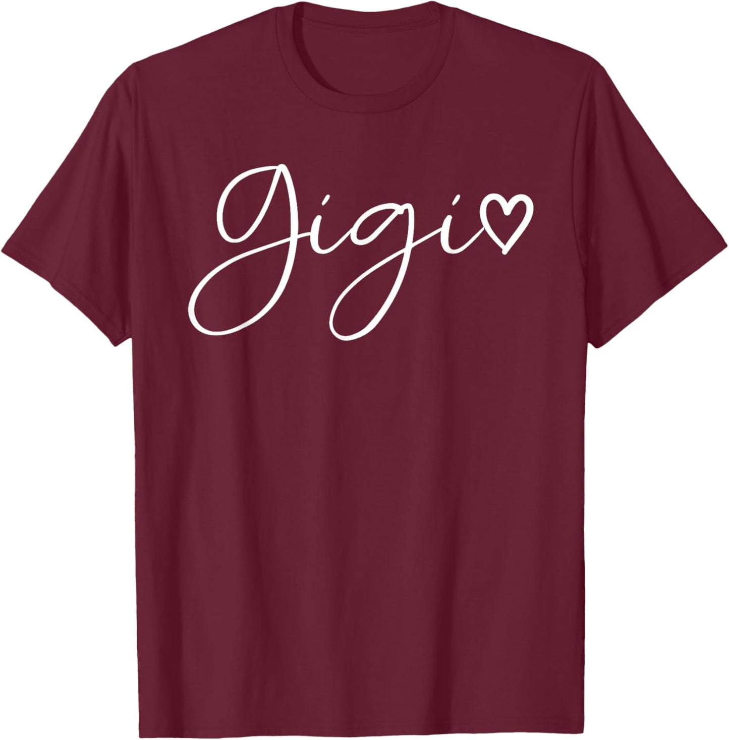 Gigi Gifts Grandma Heart Mother's Day Gigi T-Shirt - T-Shirt | Maroon