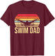 Swim Dad Swimming Butterfly T-Shirt - T-Shirt | Maroon