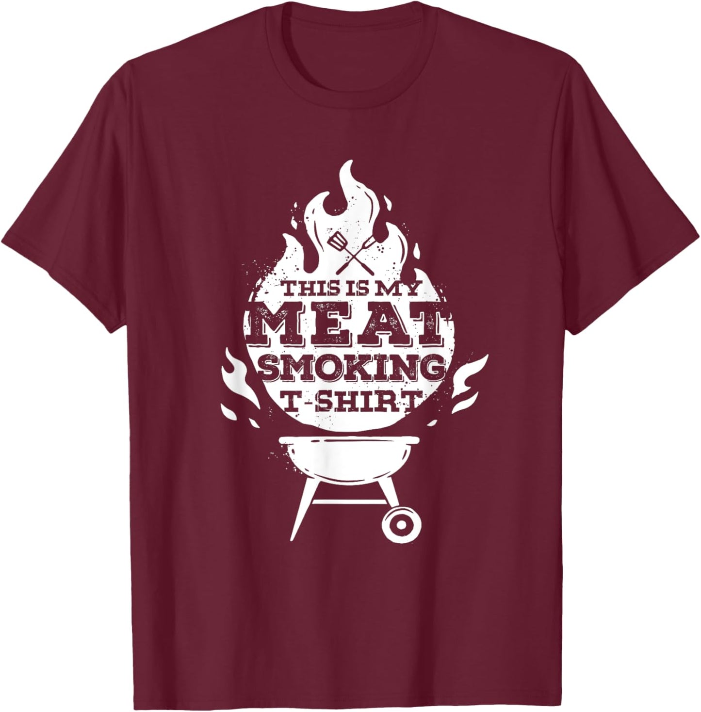 BBQ Smoker Vintage This Is My Meat Smoking T-Shirt - T-Shirt | Maroon