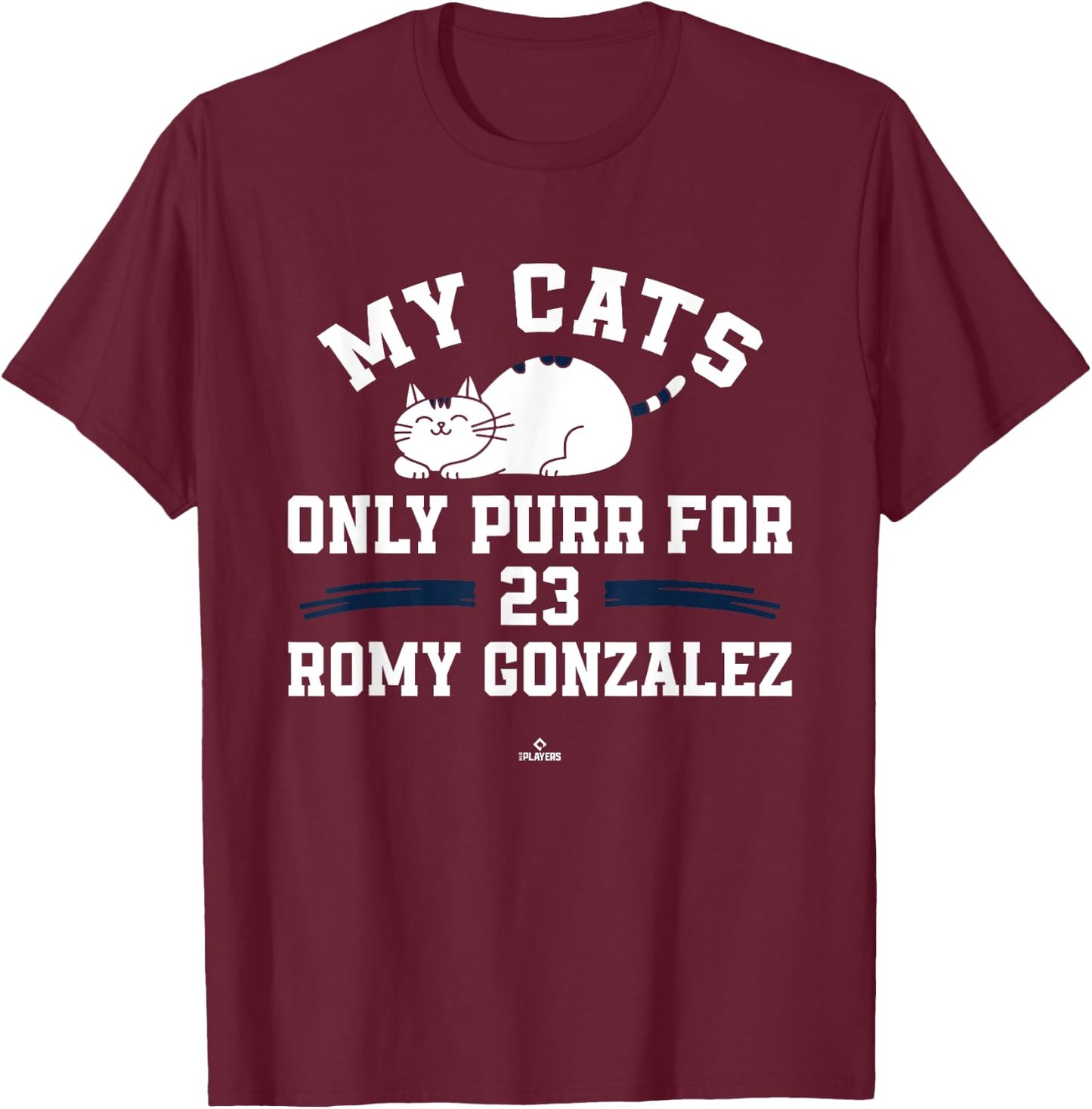 Cat Lovers for Romy Gonzalez Boston Baseball MLBPA Men Women Kids T-Shirt - T-Shirt | Maroon