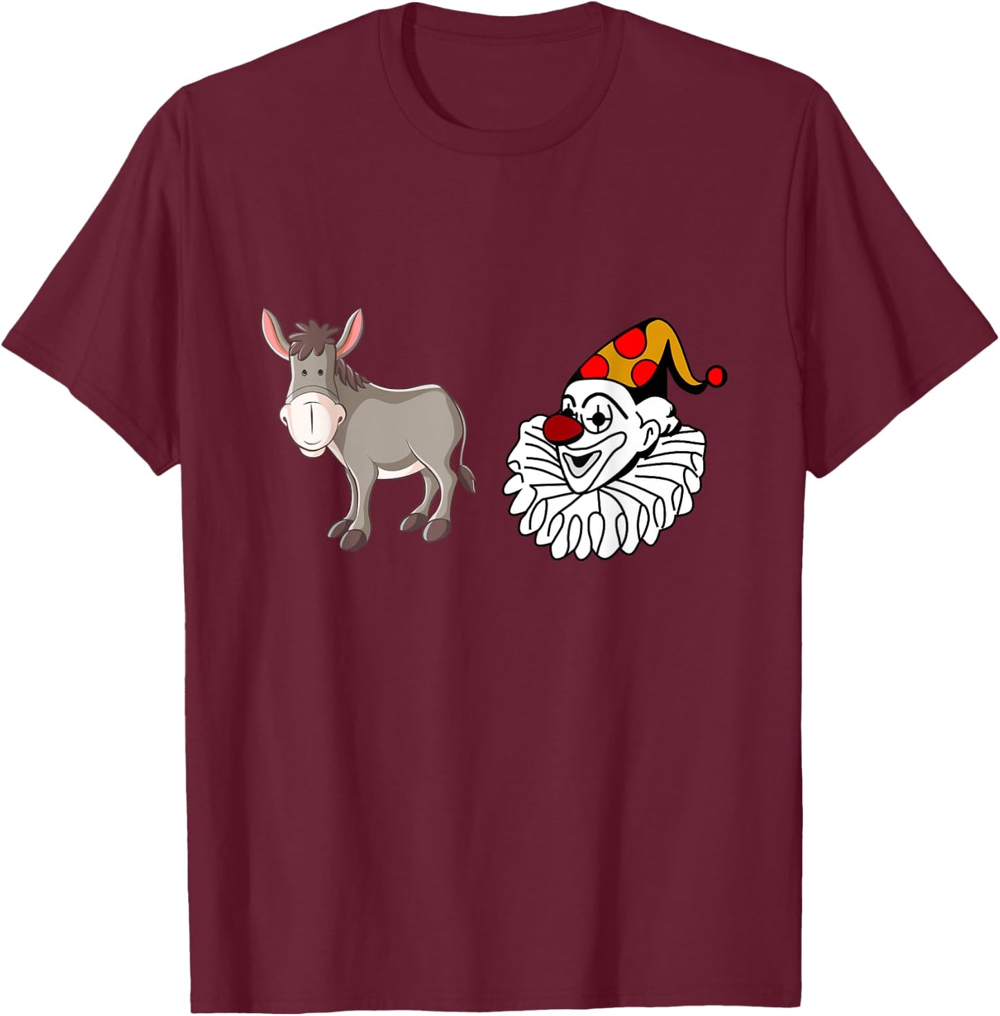 Funny Ass Clown Gift T Shirt Adult Humor T-Shirt - T-Shirt | Maroon