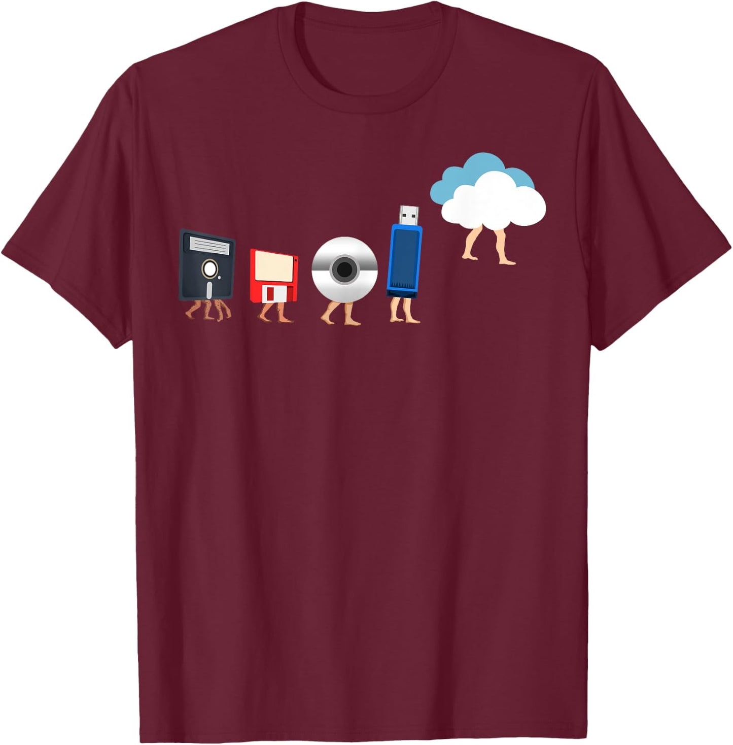 Cool Computer Geek Gift Women Funny Cloud Storage T-Shirt - T-Shirt | Maroon