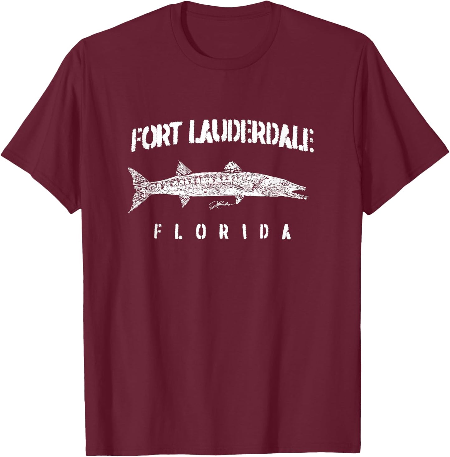 JCombs: Fort Lauderdale, FL, Great Barracuda T-Shirt - T-Shirt | Maroon