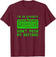 I'm In Computer Security Don't Push My Buttons Cybersecurity T-Shirt - T-Shirt | Maroon