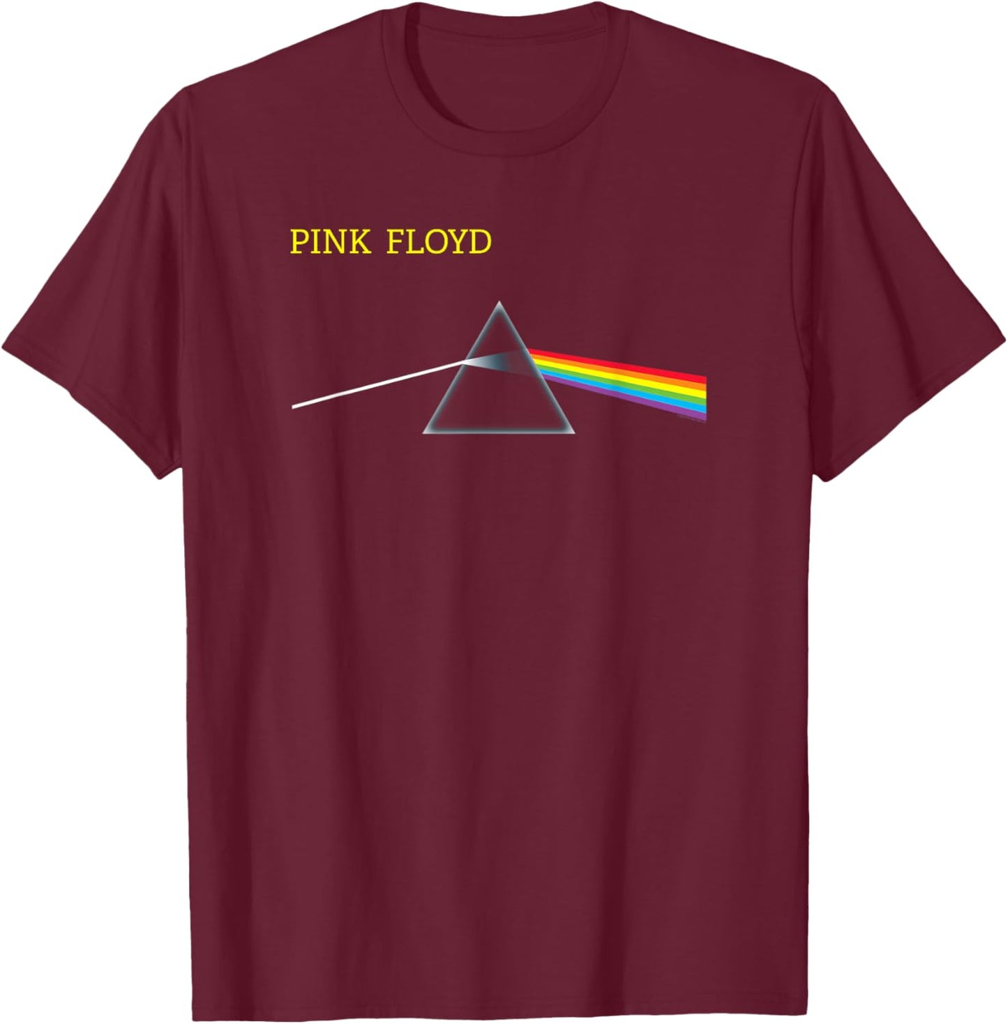 Pink Floyd Chest Prism Rock Music Band T-Shirt - T-Shirt | Maroon