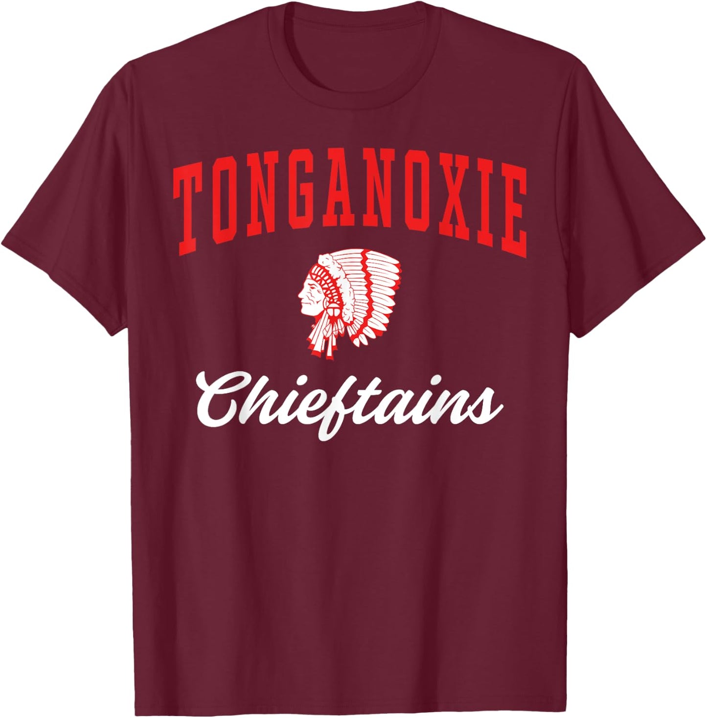 Tonganoxie High School Chieftains C3 T-Shirt - T-Shirt | Maroon
