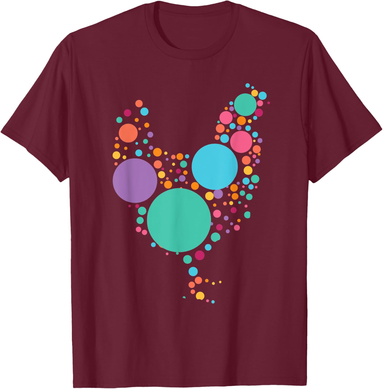 Polka Dot Day Chicken International Dot Day T-Shirt - T-Shirt | Maroon