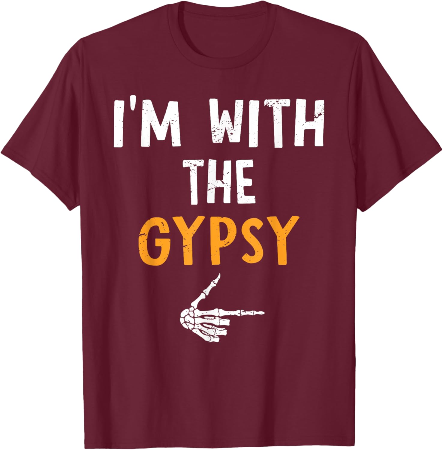 I'm with The Gypsy Costume Halloween Matching Couple T-Shirt - T-Shirt | Maroon
