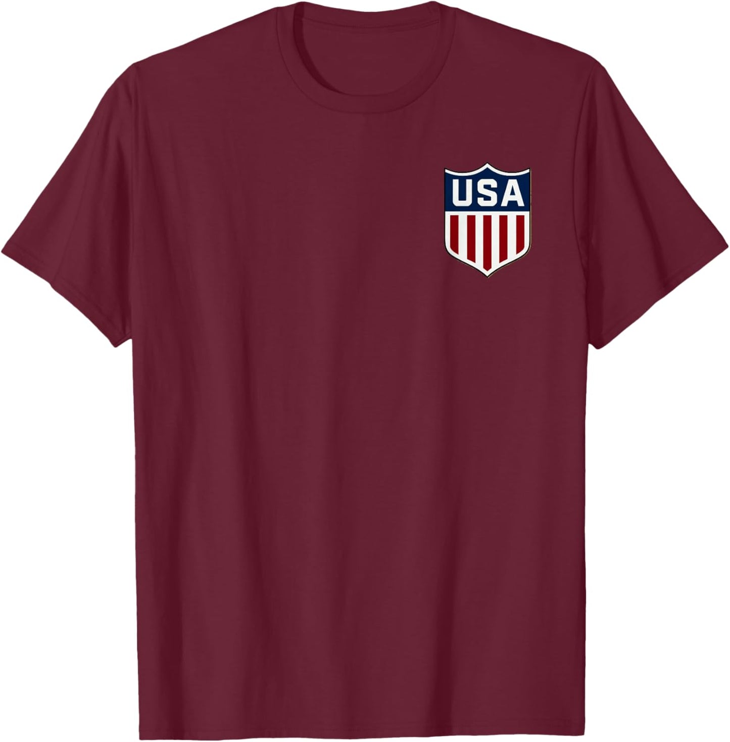 USA Crest T-Shirt - T-Shirt | Maroon