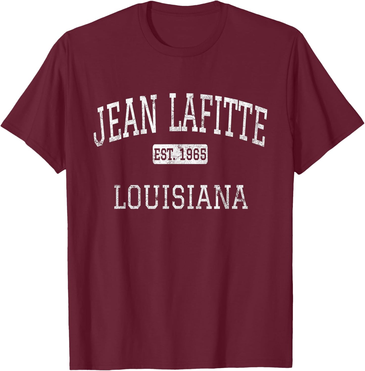 Jean Lafitte Louisiana LA Vintage T-Shirt - T-Shirt | Maroon