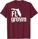 Florida Grown FL Home State Shirt Distressed Gift T-Shirt - T-Shirt | Maroon