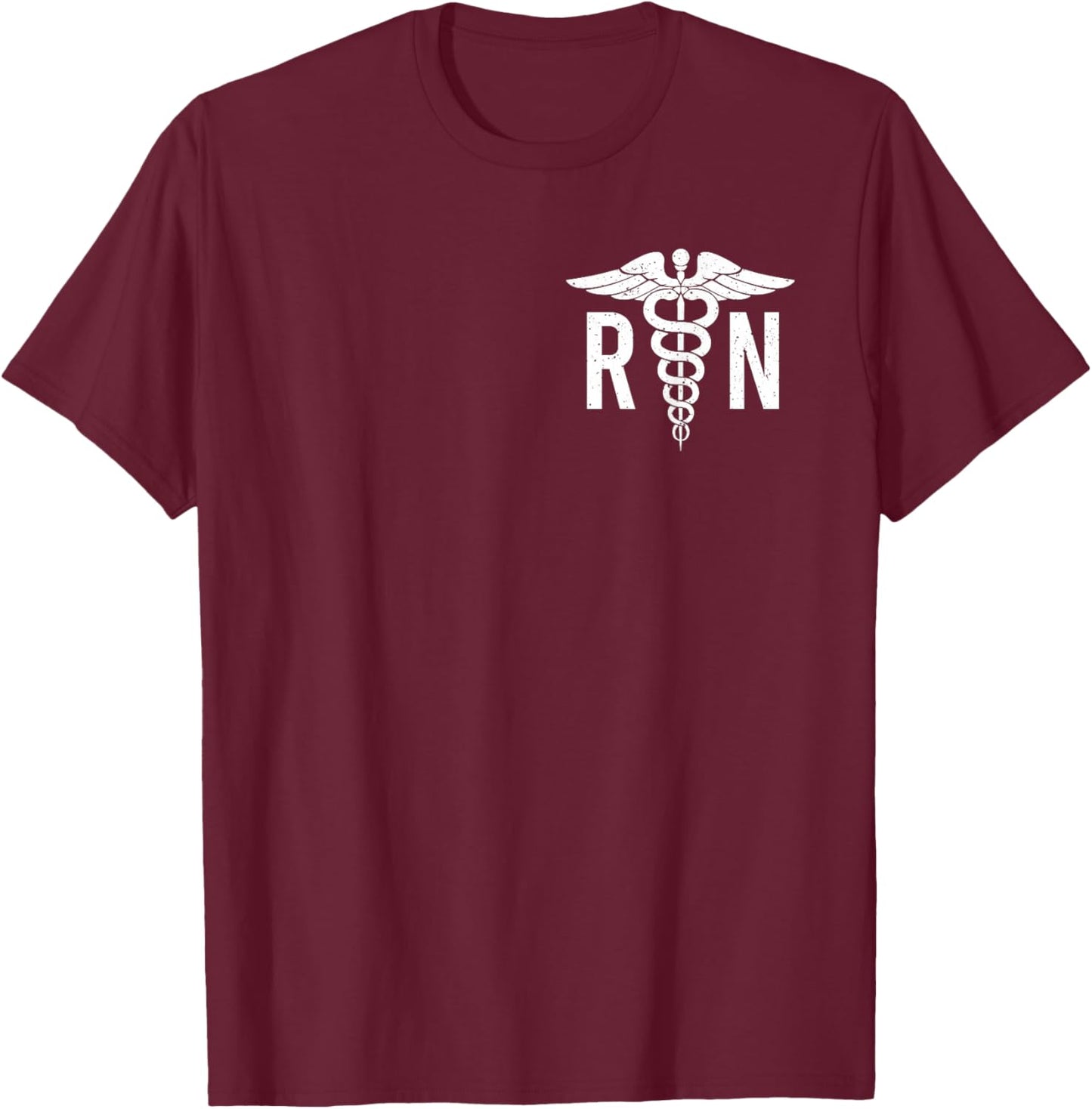 RN Nurse Shirt Registered Nurse Funny Nurse Day 2 Sided T-Shirt - T-Shirt | Maroon