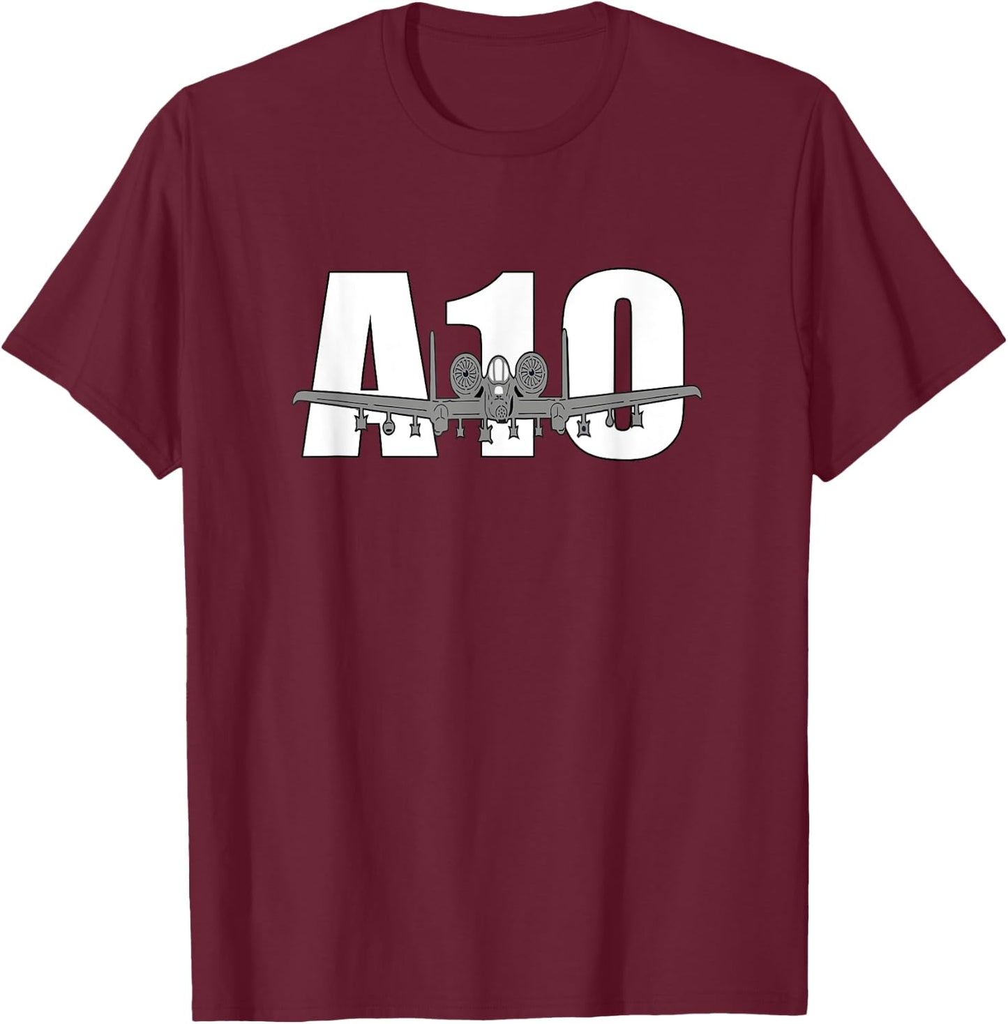 A10 Warthog Gifts- Fighter Military Airplane USAF Warthog T-Shirt - T-Shirt | Maroon