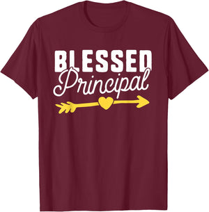 Blessed Principal Appreciation Gift Teacher Assistant Gift T-Shirt - T-Shirt | Maroon