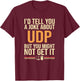I'd Tell You A Joke About UDP, support tech security T-Shirt - T-Shirt | Maroon