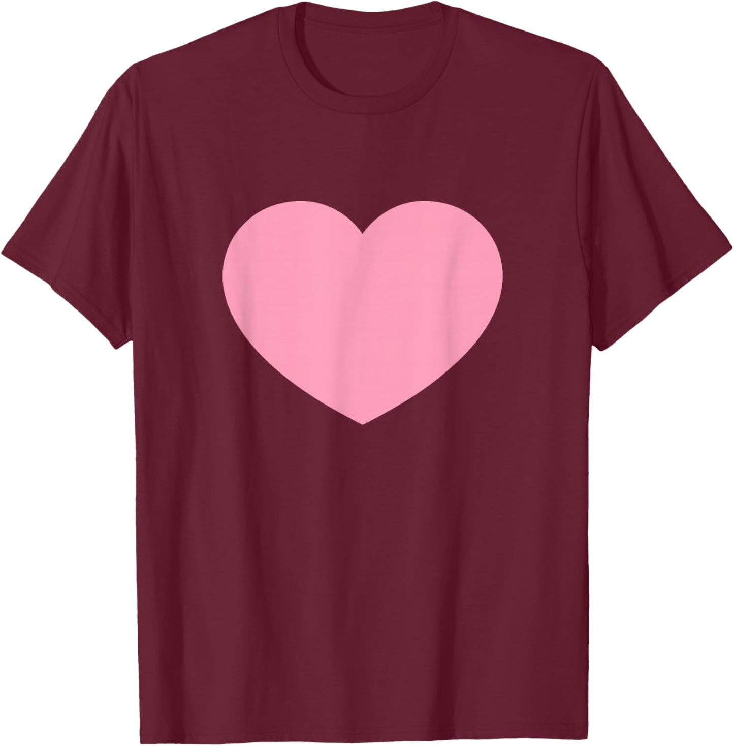 Pink Heart Is The Symbol Of Love For Valentines Day Holiday T-Shirt - T-Shirt | Maroon