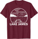 LAKE JAMES INDIANA Funny Fishing Camping Summer Gift Men Women Kids T-Shirt - T-Shirt | Maroon