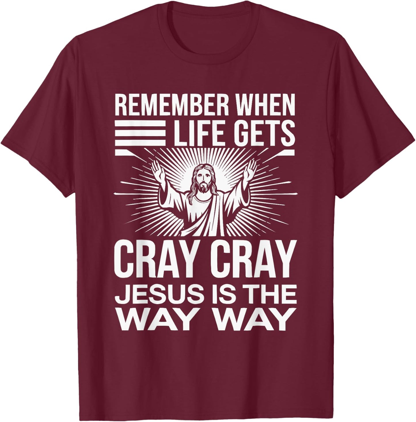 Funny Jesus Christ Religious Christian Believer Christianity T-Shirt - T-Shirt | Maroon