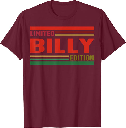 BILLY Limited Edition Shirt BILLY Name Personalized T-Shirt - T-Shirt | Maroon