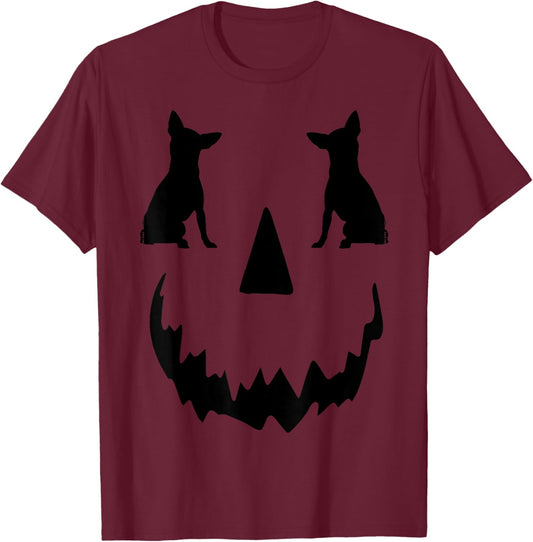 pumpkin Chihuahua halloween T-Shirt - T-Shirt | Maroon