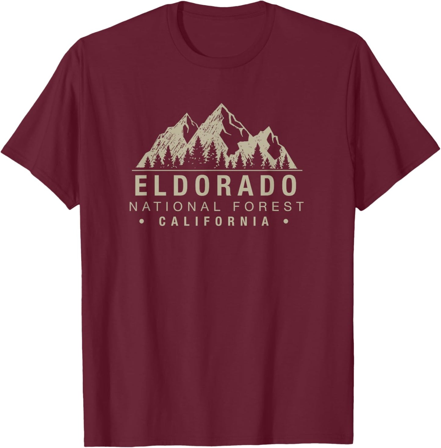Eldorado National Forest California T-Shirt - T-Shirt | Maroon