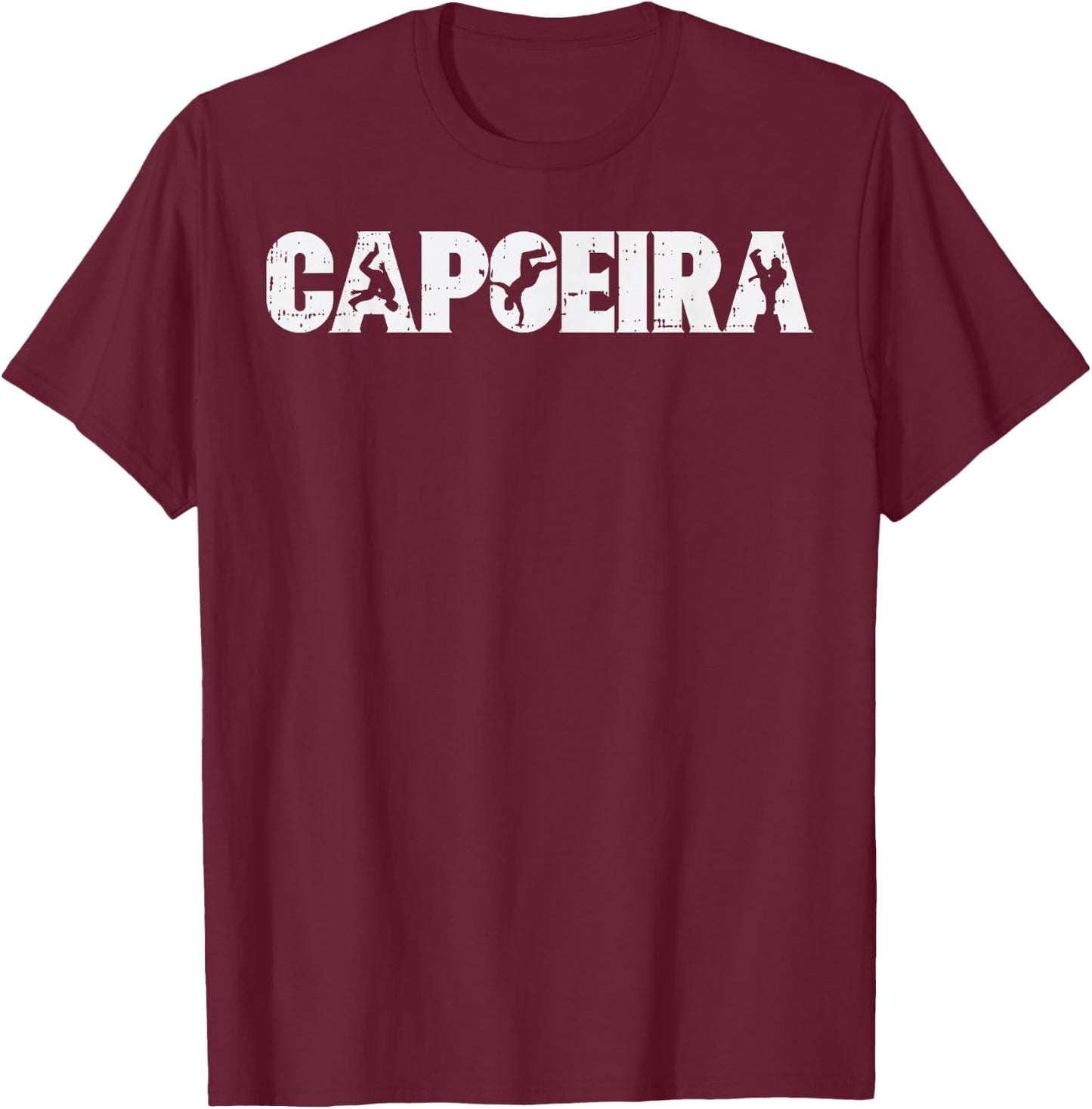 Capoeira Poses Brazilian Martial Arts Dance Men Women Gift T-Shirt - T-Shirt | Maroon