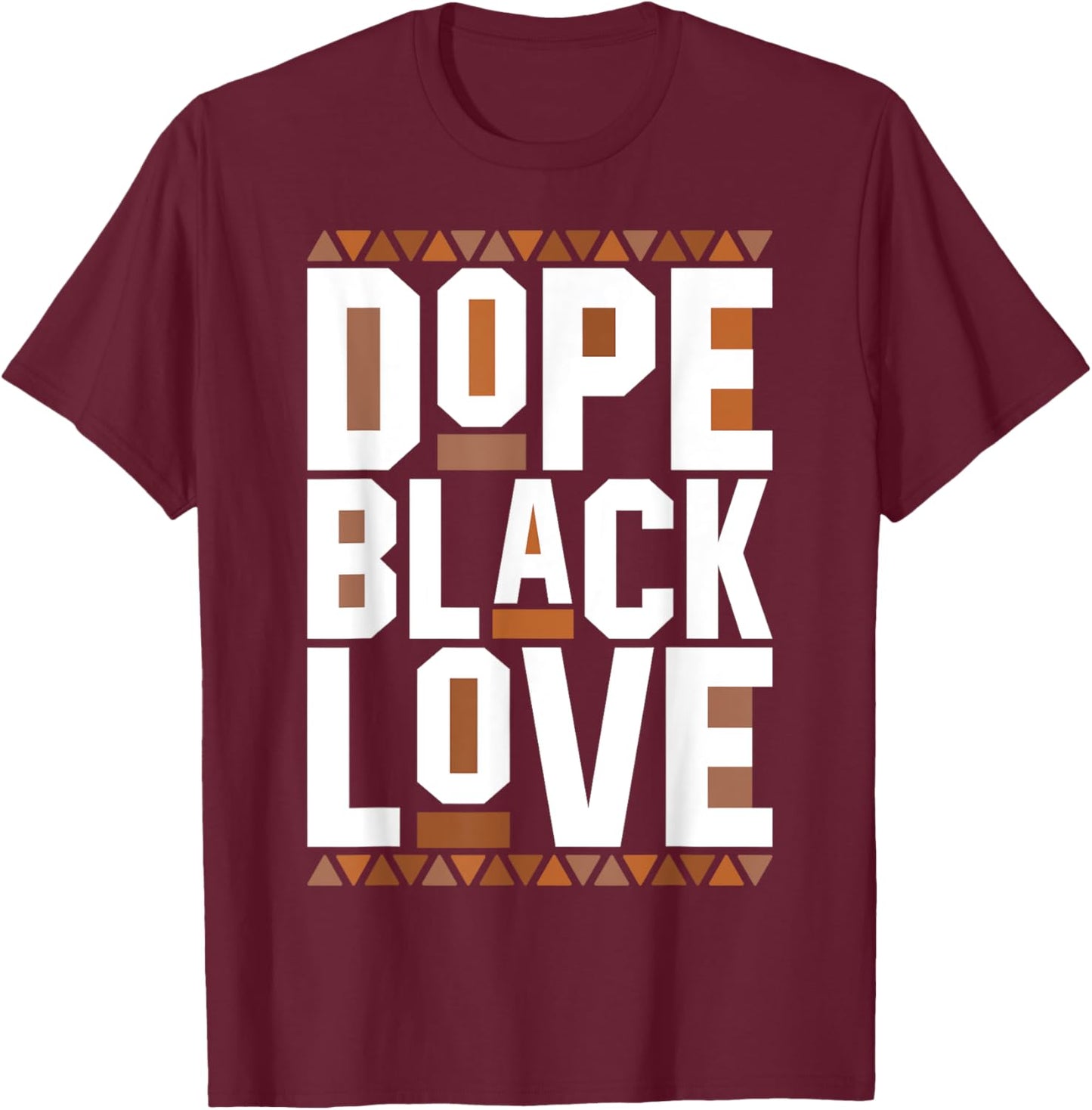 Dope Black Love Matching Couple African History Month T-Shirt - T-Shirt | Maroon