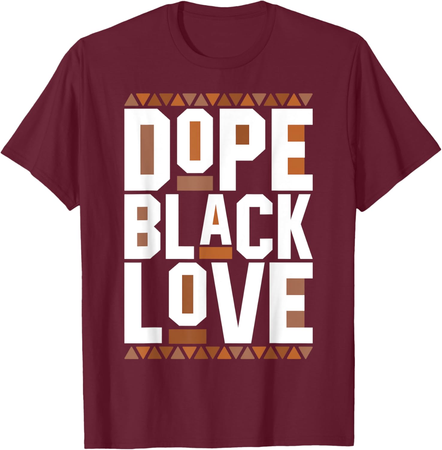 Dope Black Love Matching Couple African History Month T-Shirt - T-Shirt | Maroon