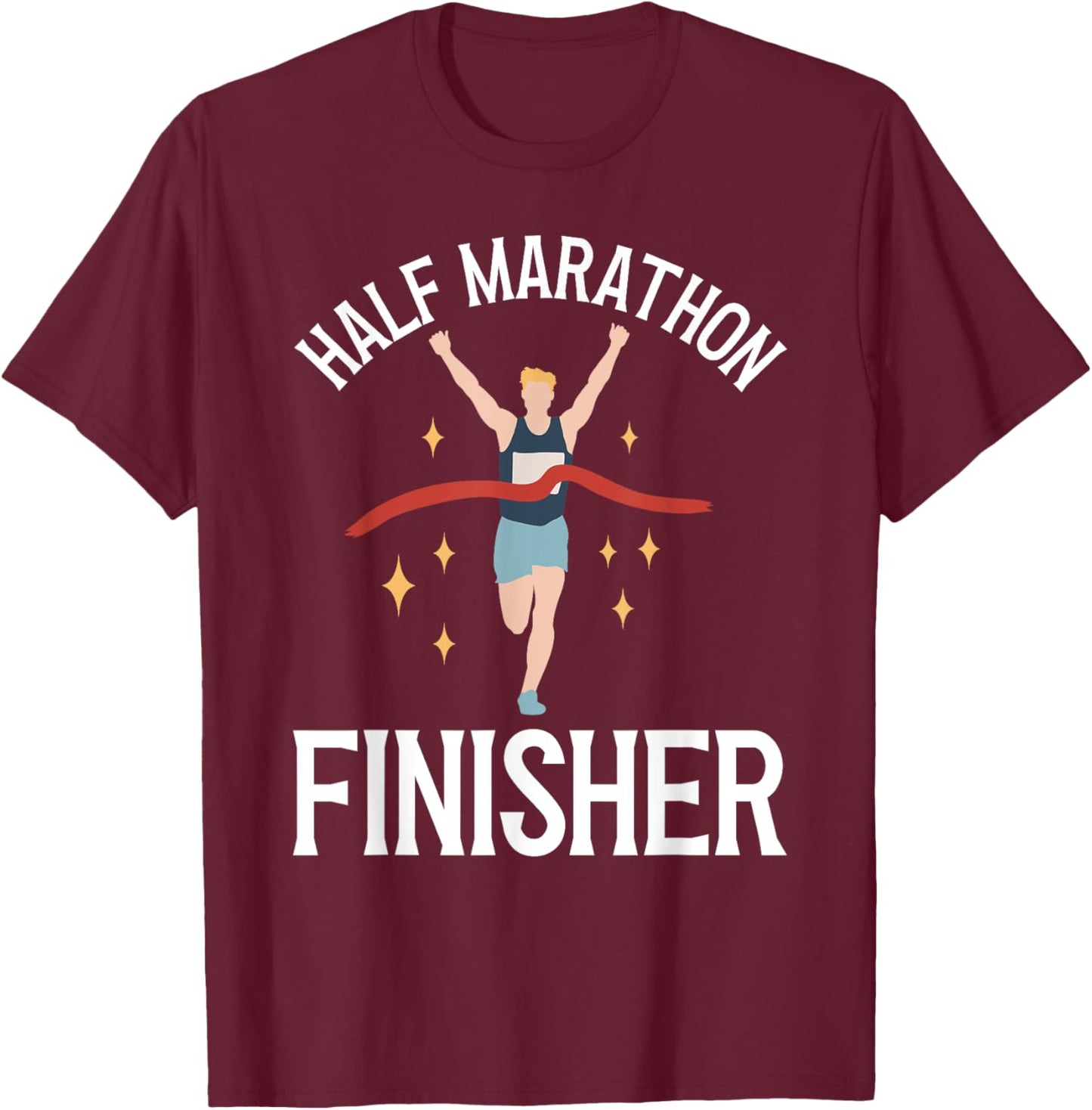 Half Marathon Running Half Marathon Finisher T-Shirt - T-Shirt | Maroon