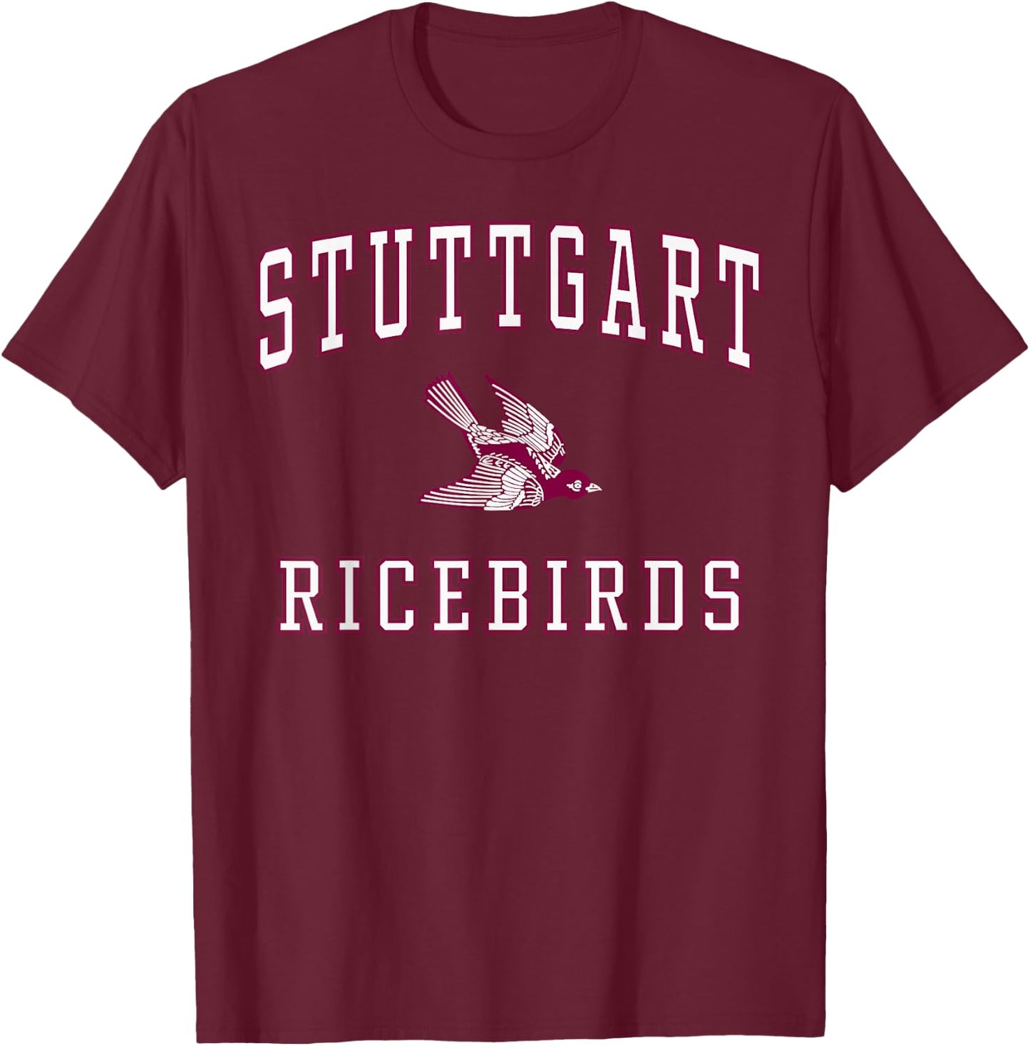 Stuttgart High School Ricebirds C1 T-Shirt - T-Shirt | Maroon