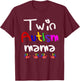 Funny Twin Autism mama Awareness Blessed and Twice as Tired T-Shirt - T-Shirt | Maroon