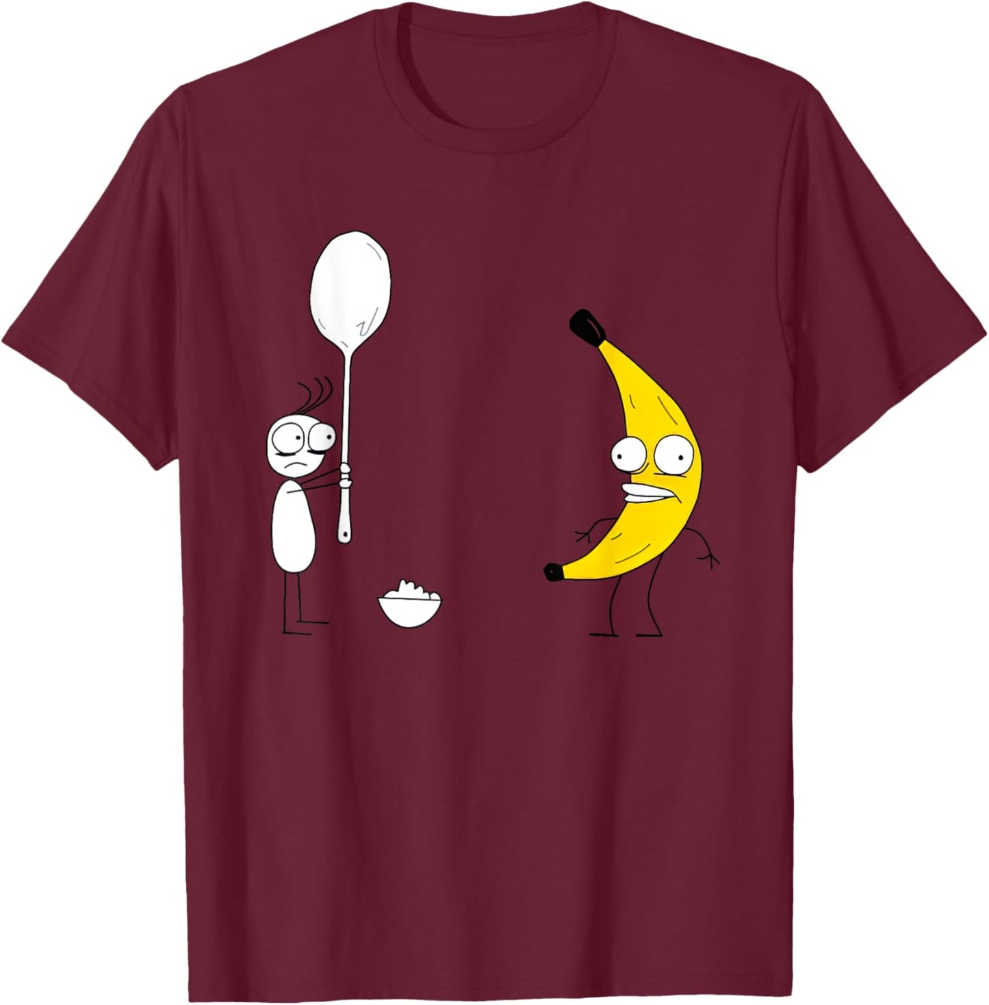 Rejected Spoon Banana Funny Women T-Shirt - T-Shirt | Maroon