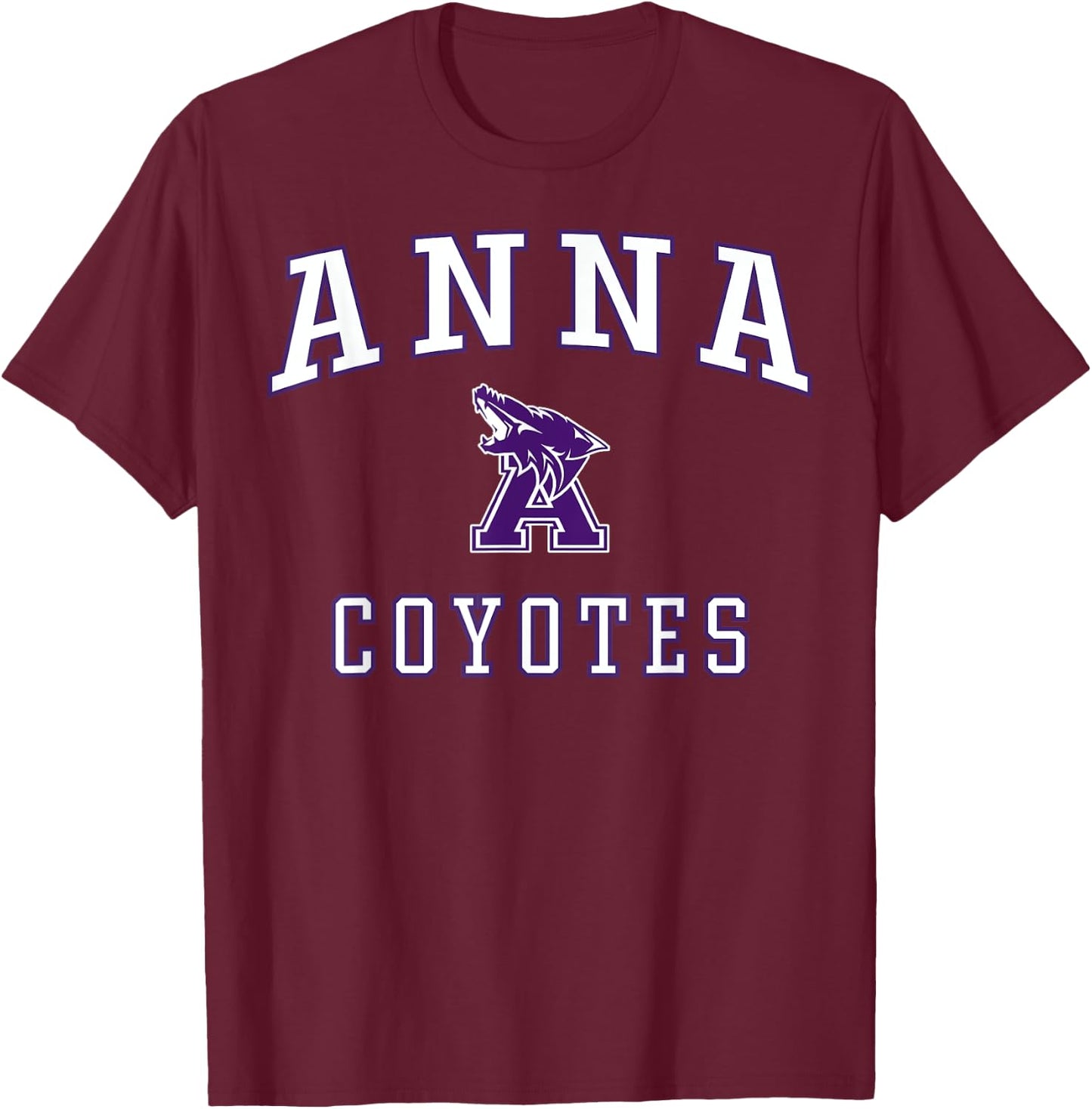 Anna High School Coyotes C1 T-Shirt - T-Shirt | Maroon