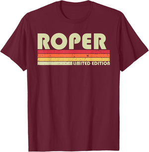 ROPER Surname Funny Retro Vintage 80s 90s Birthday Reunion T-Shirt - T-Shirt | Maroon