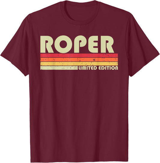 ROPER Surname Funny Retro Vintage 80s 90s Birthday Reunion T-Shirt - T-Shirt | Maroon