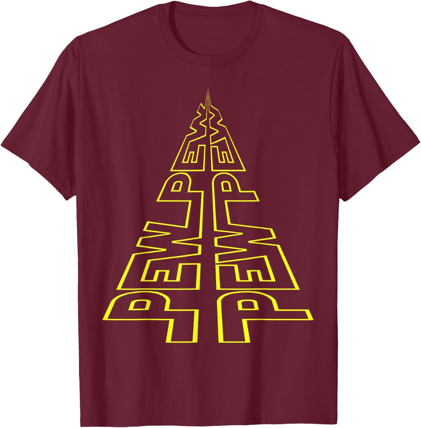Pew Pew Sci-Fi Gamer Noise , Women, Boys And Girls T-Shirt - T-Shirt | Maroon