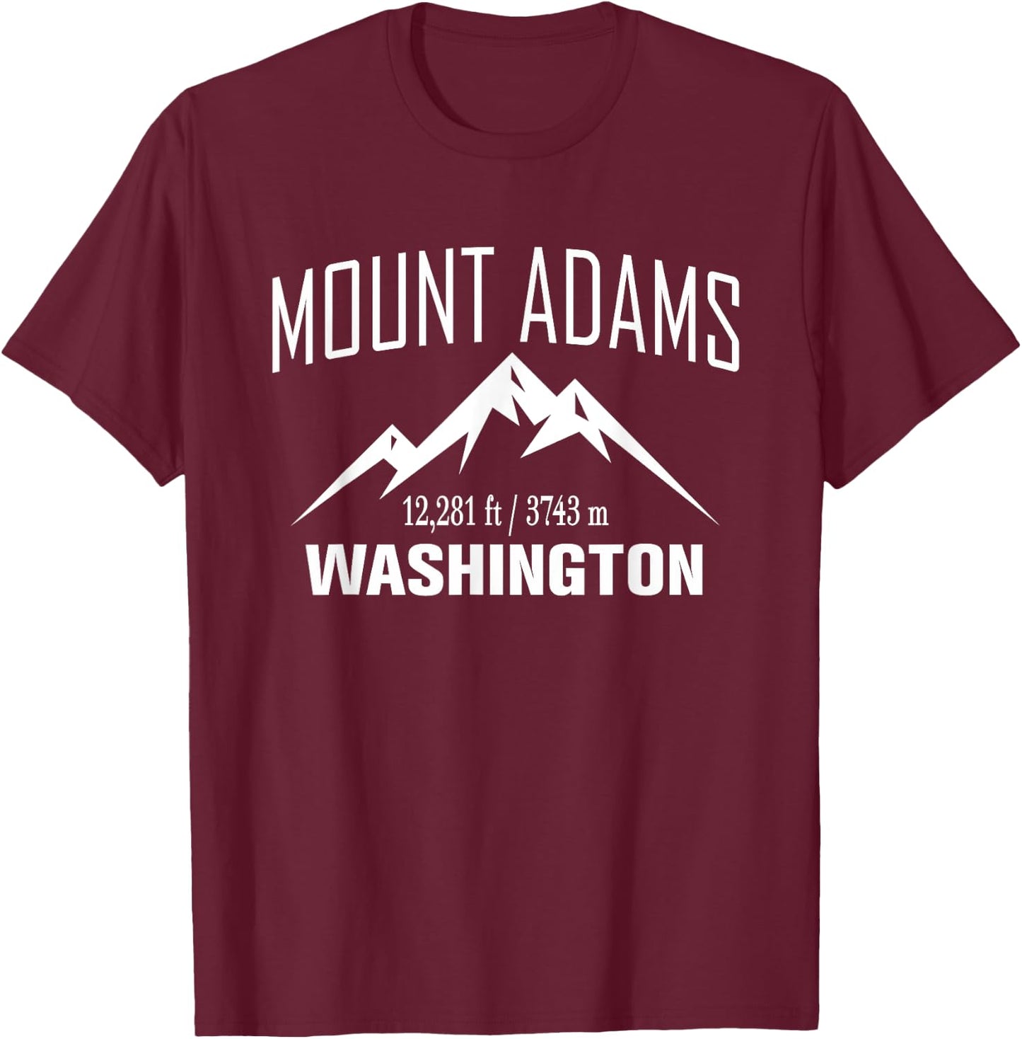 MOUNT ADAMS PAHTO WASHINGTON Climbing Summit Club Gift T-Shirt - T-Shirt | Maroon