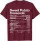 Sweet Potato Casserole Nutrition Facts Thanksgiving Gifts T-Shirt - T-Shirt | Maroon