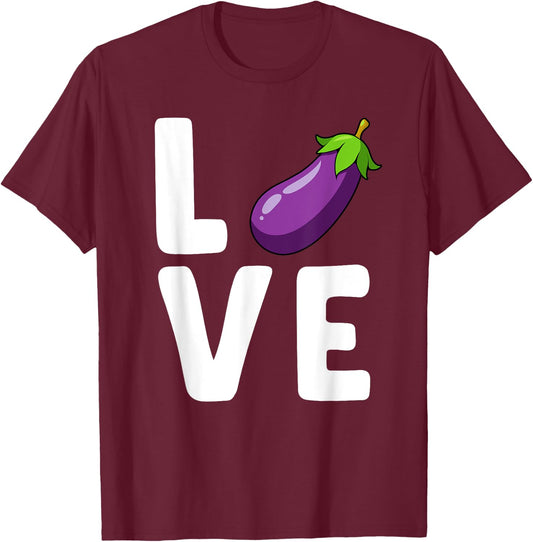 Eggplant Art Women Kids Veggie Vegetable Eggplant T-Shirt - T-Shirt | Maroon