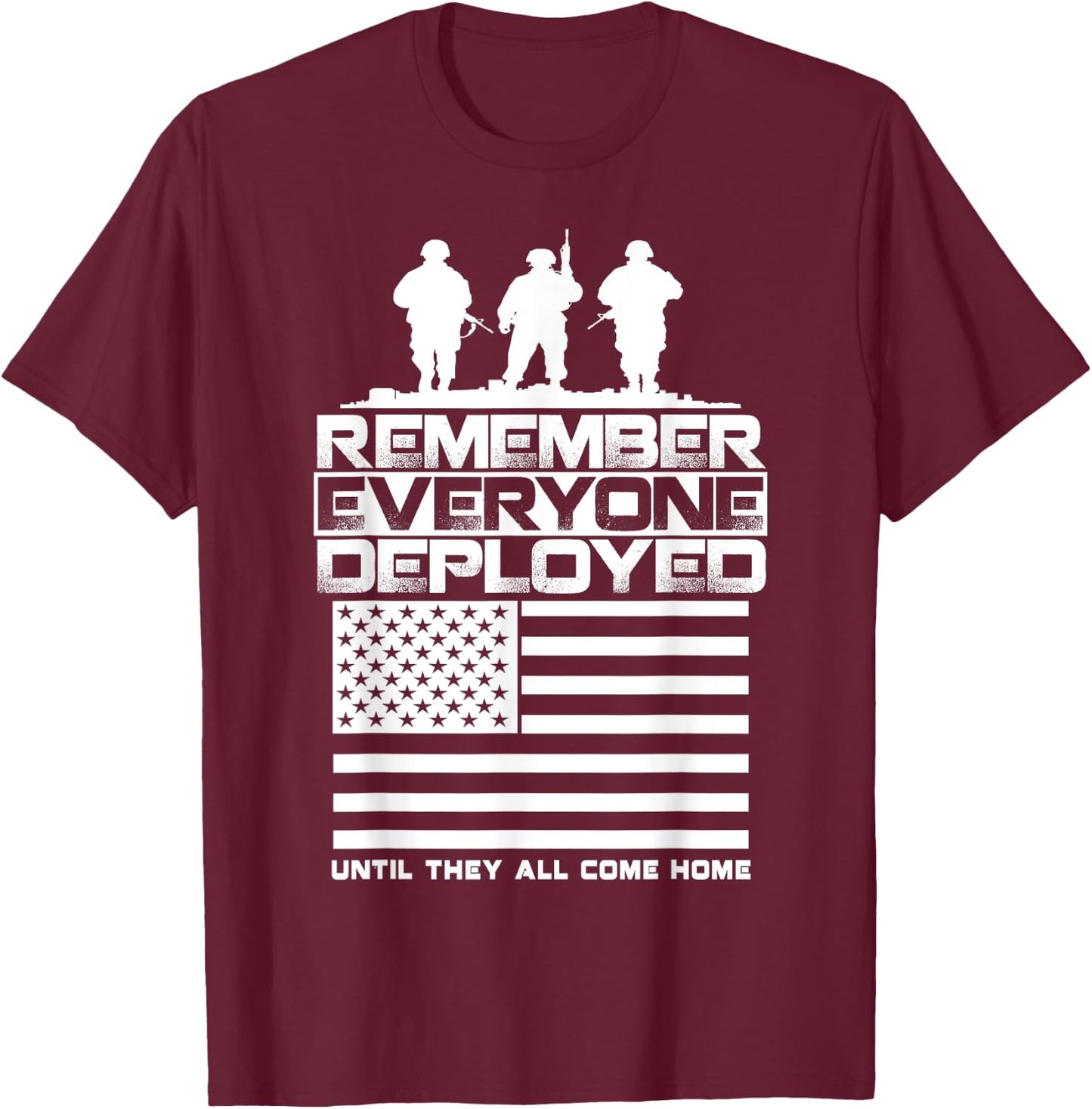 Remember Everyone Deployed R.E.D. Red Friday Military T-Shirt - T-Shirt | Maroon