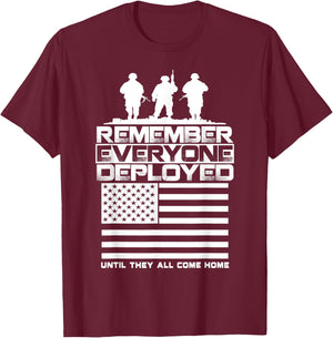 Remember Everyone Deployed R.E.D. Red Friday Military T-Shirt - T-Shirt | Maroon