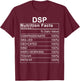 DSP Nutrition Facts Direct Support Professional T-Shirt - T-Shirt | Maroon