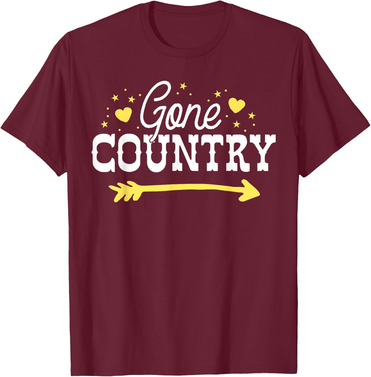 Gone Country South Texas Music Festival Women Cowgirl Gift T-Shirt - T-Shirt | Maroon