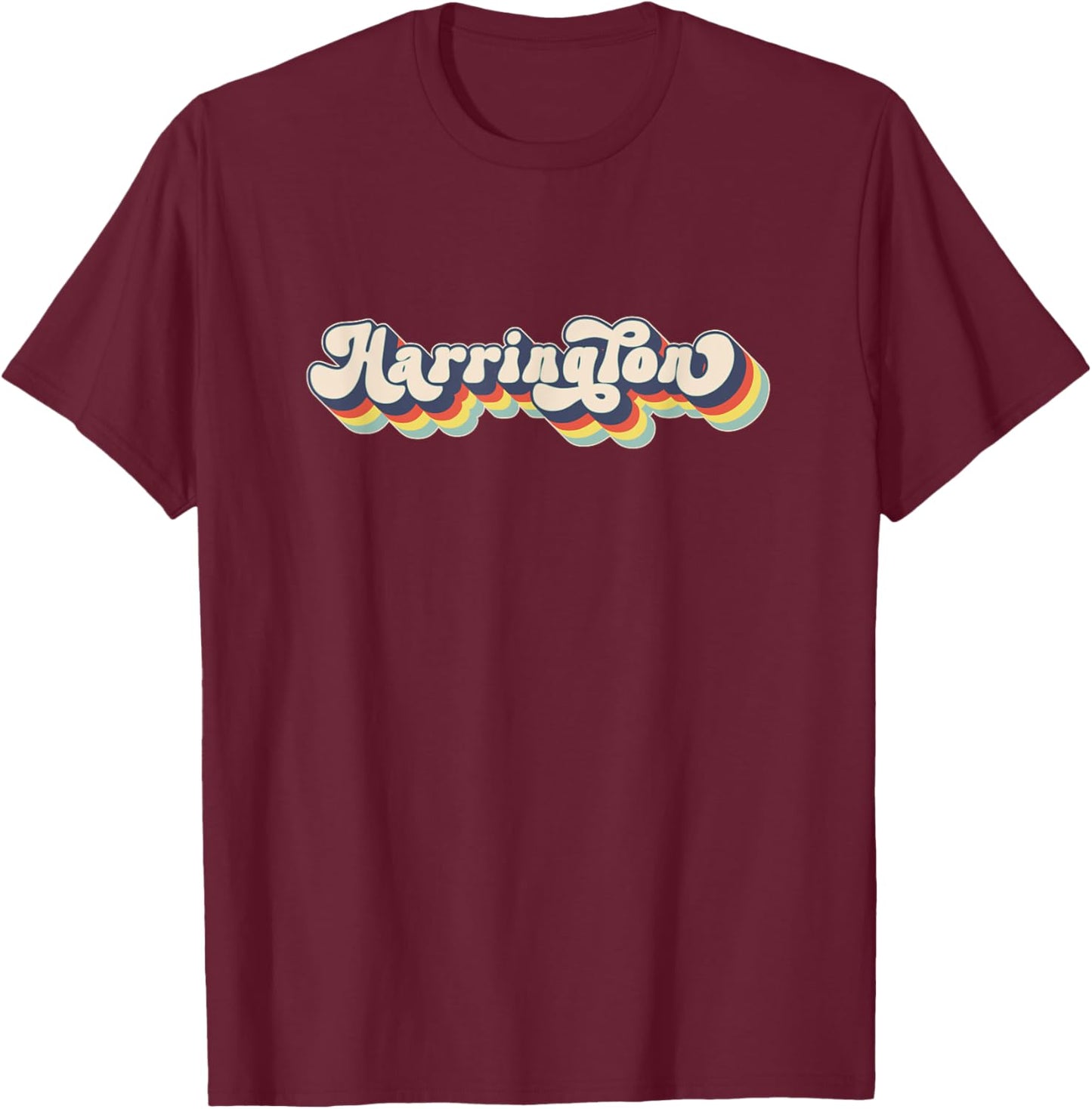 HARRINGTON Family Name Personalized Surname HARRINGTON T-Shirt - T-Shirt | Maroon