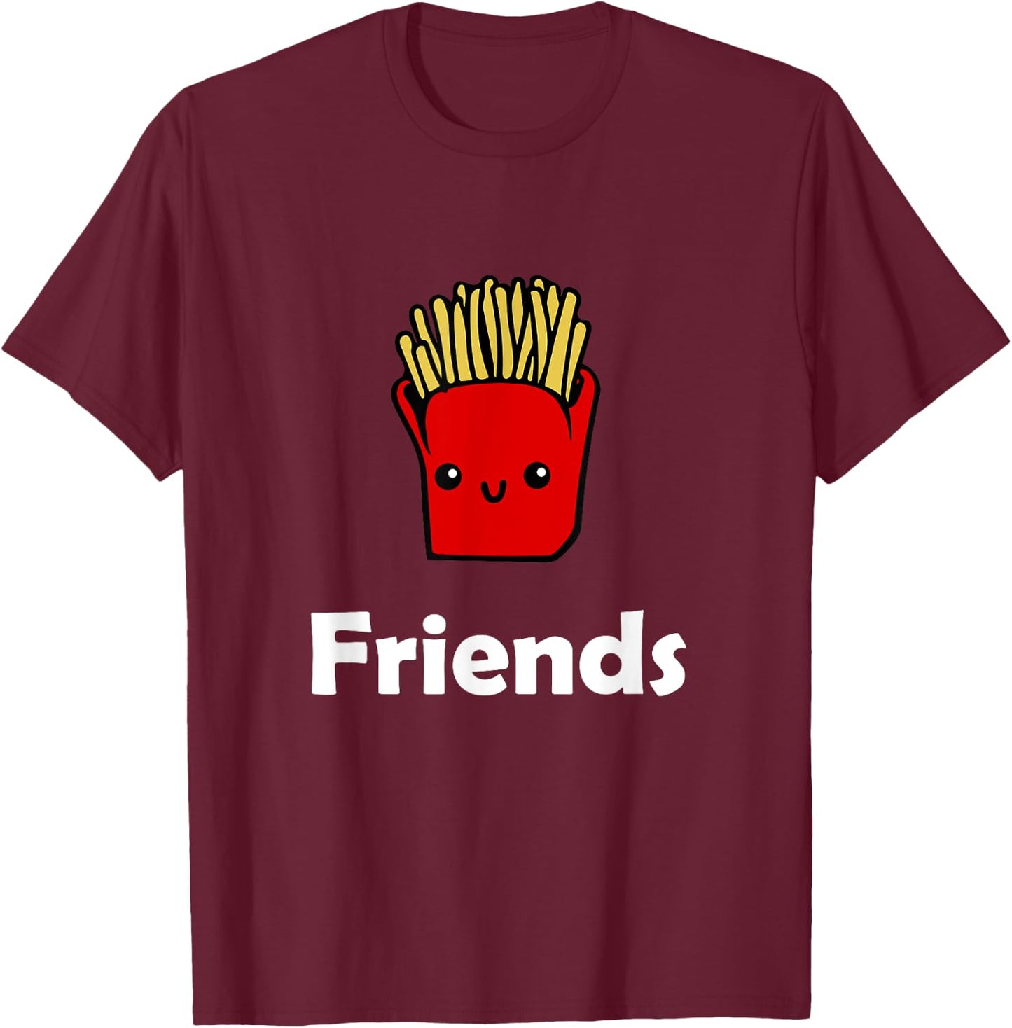 Best Friends Ever Hamburger French Fries Soda T Shirts T-Shirt - T-Shirt | Maroon