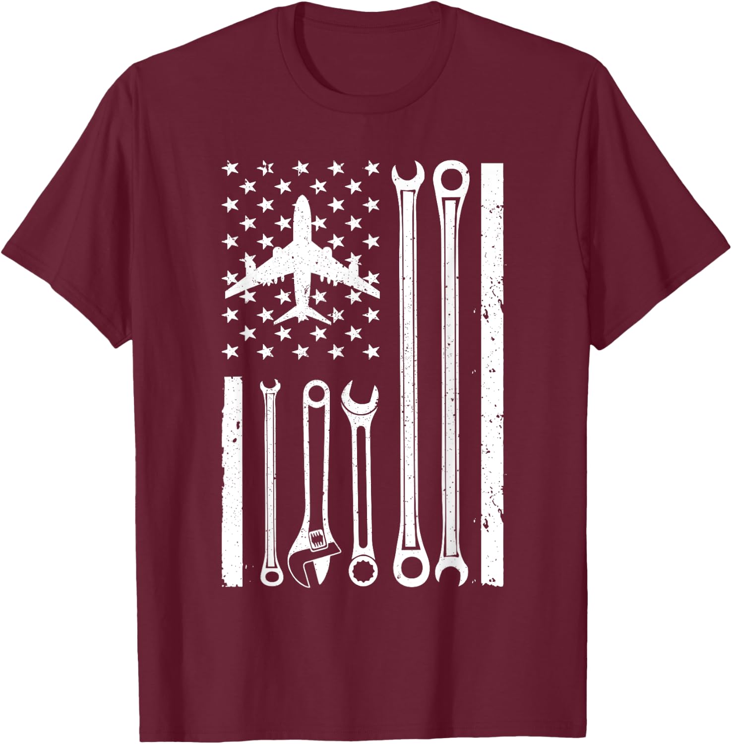 Cool Aircraft Mechanic Art Women Aircraft Technician T-Shirt - T-Shirt | Maroon