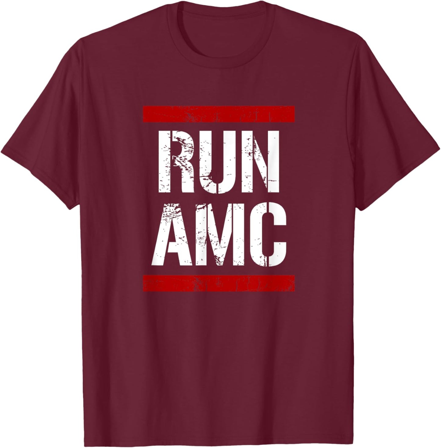 Funny Run AMC Stock Meme Crypto Shirt T-Shirt - T-Shirt | Maroon