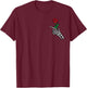 Halloween Skeleton Hand Rose Costume Pocket Men Women Kids T-Shirt - T-Shirt | Maroon