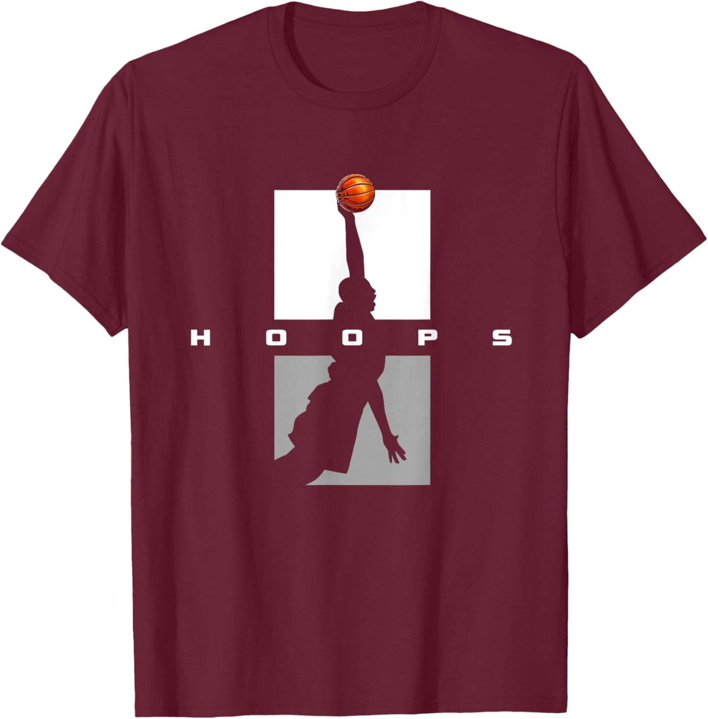 Hoops Basketball Apparel - Basketball T-Shirt - T-Shirt | Maroon