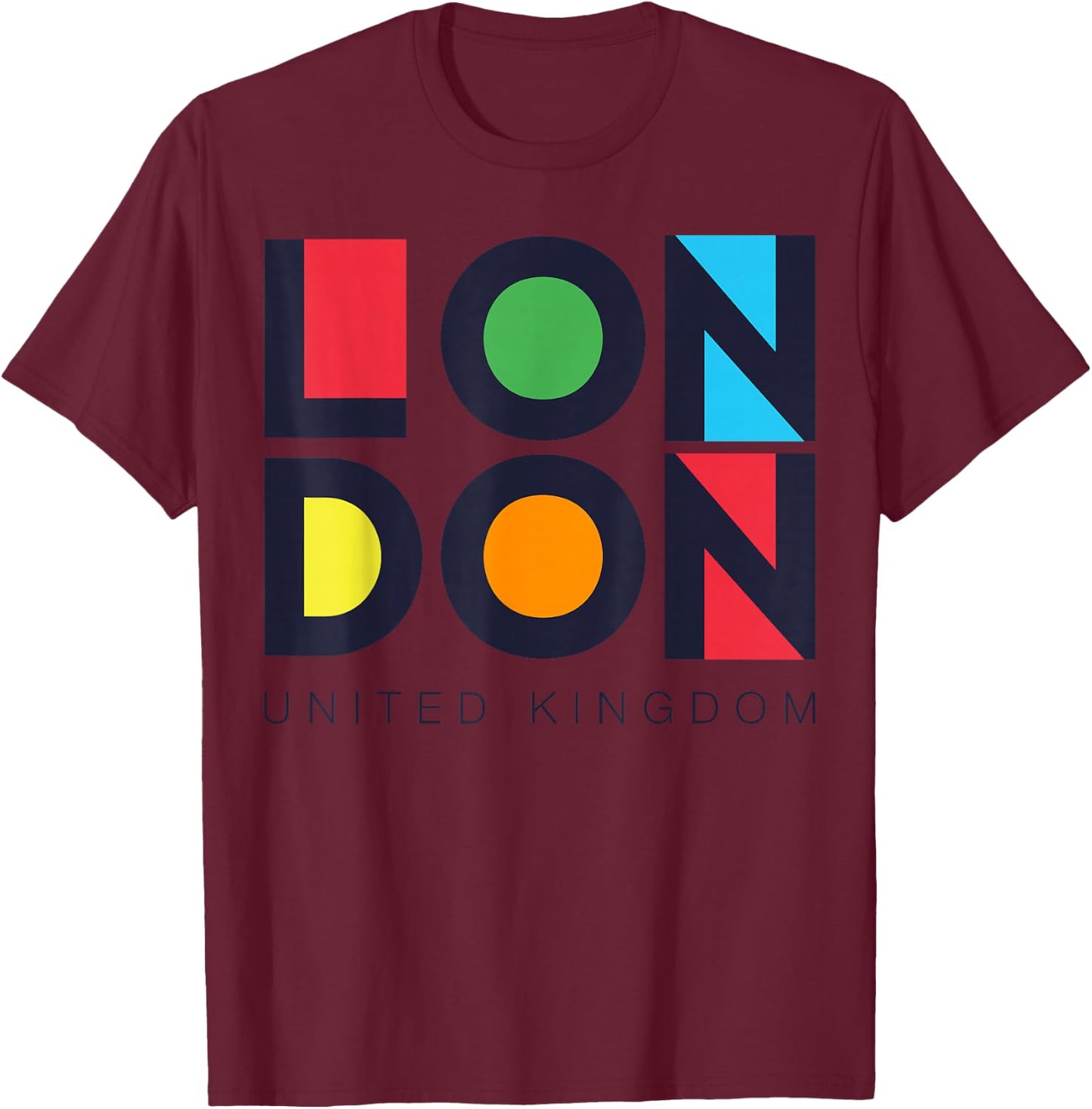 London Fashion Graphic T Shirts, I Love London Vibes, London T-Shirt - T-Shirt | Maroon